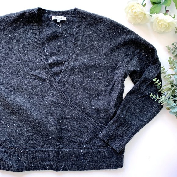 Madewell Donegal Wrap-Front Pullover Sweater - Picture 2 of 5